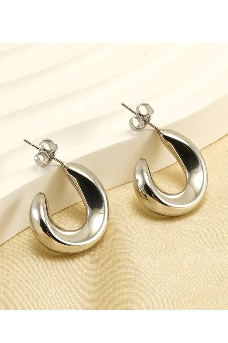 18K GOLD PLATED STAINLESS STEEL EARRINGS, SIZE