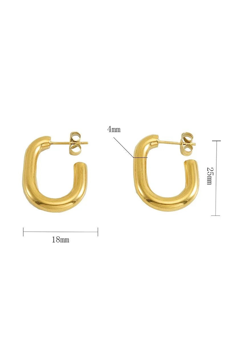 18K GOLD PLATED STAINLESS STEEL EARRINGS