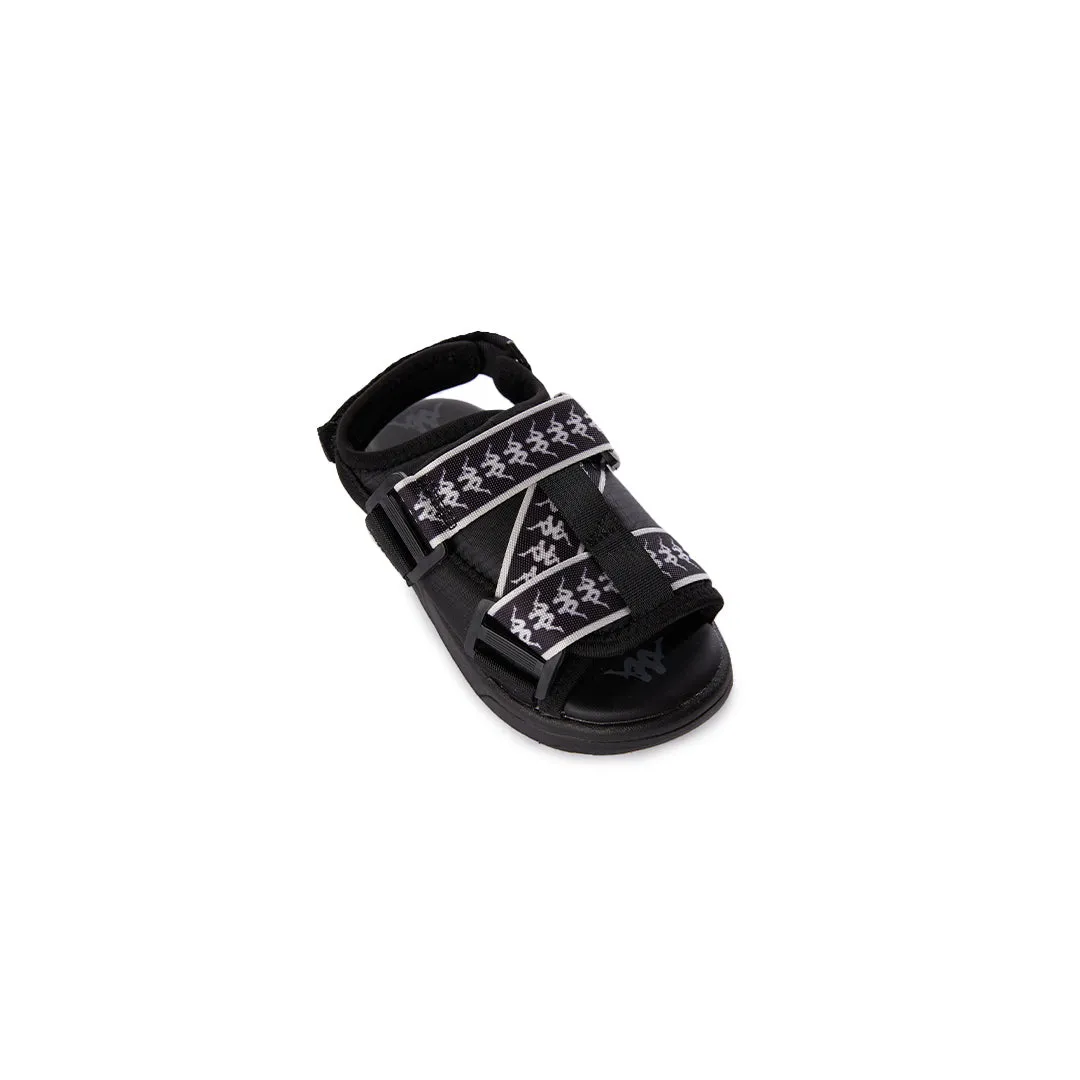 222 Banda Mitel 2 Kids Sandals - Black White