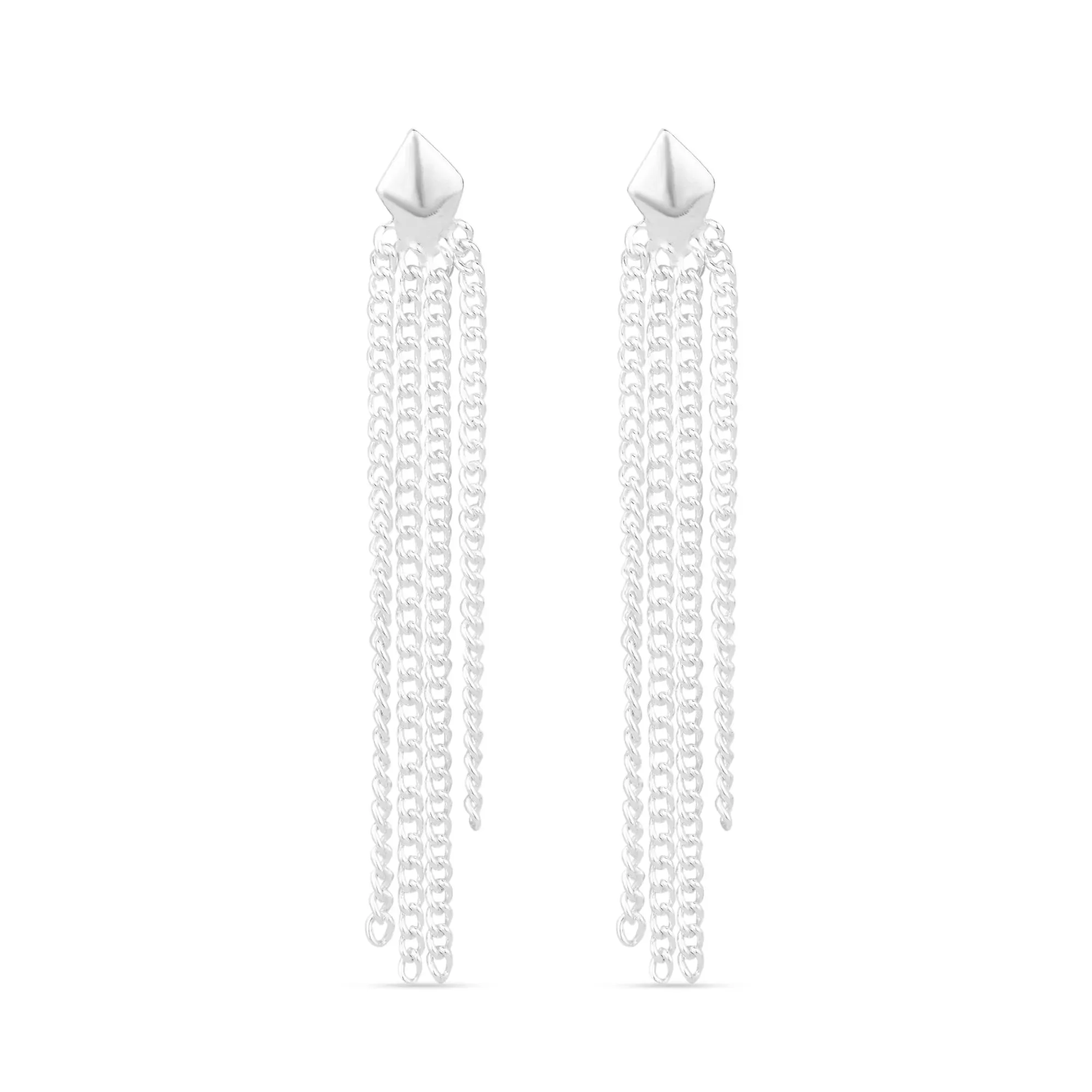 925 Pure Sterling Silver Chain Statement Earring For Women