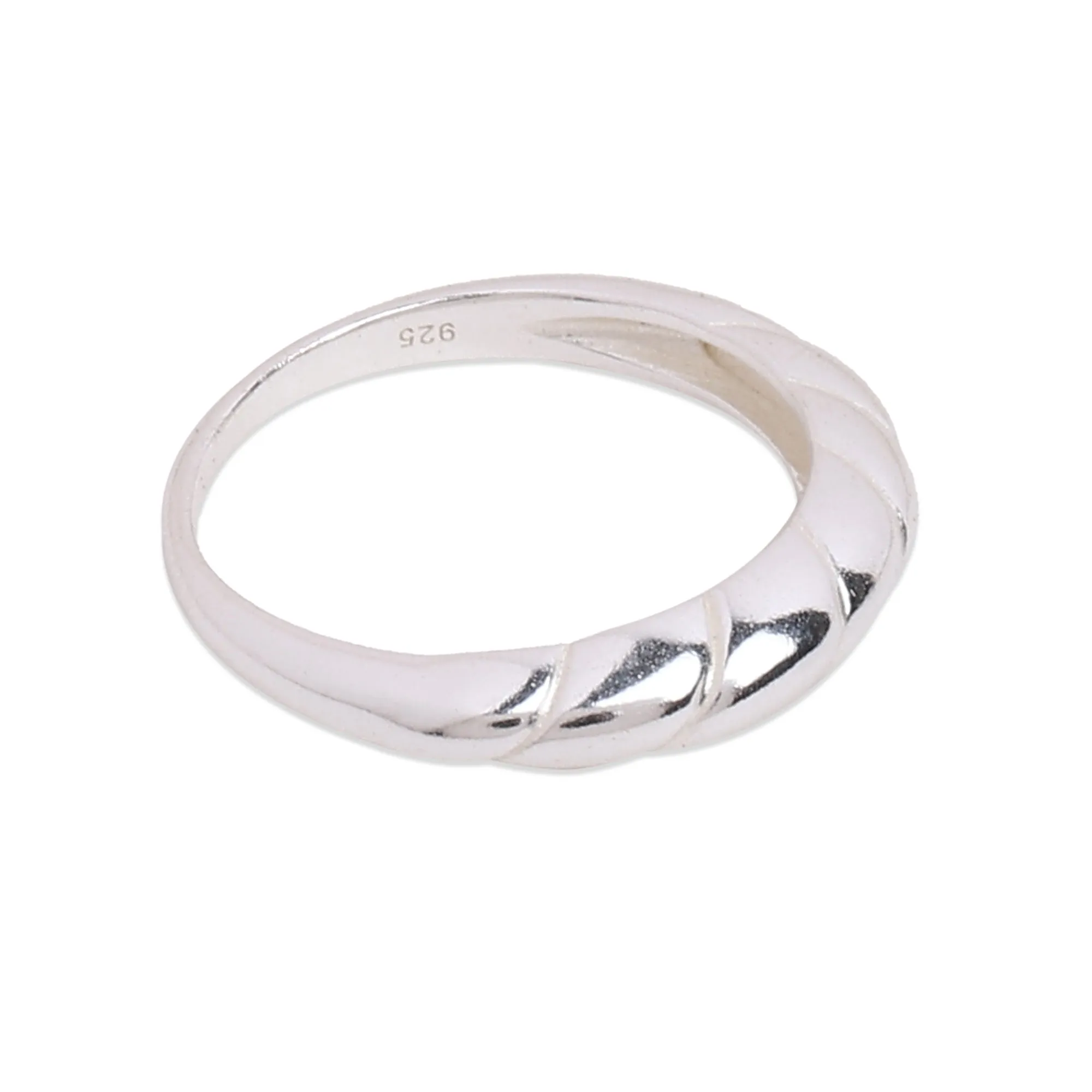 925 Pure Sterling Silver Croissant Ring For Women-Medium