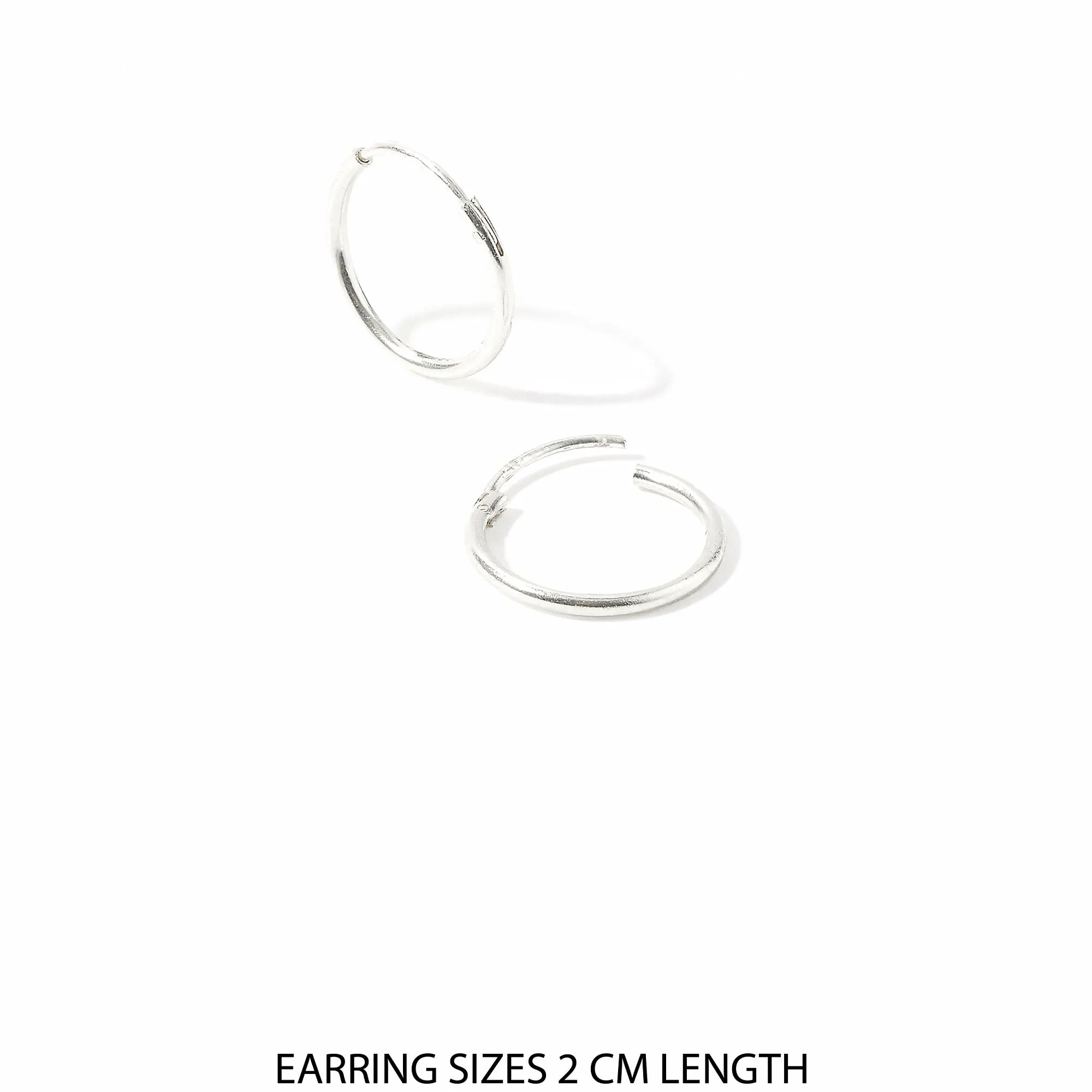 925 Pure Sterling Silver Smaller Chunky Hoops Earring For Women