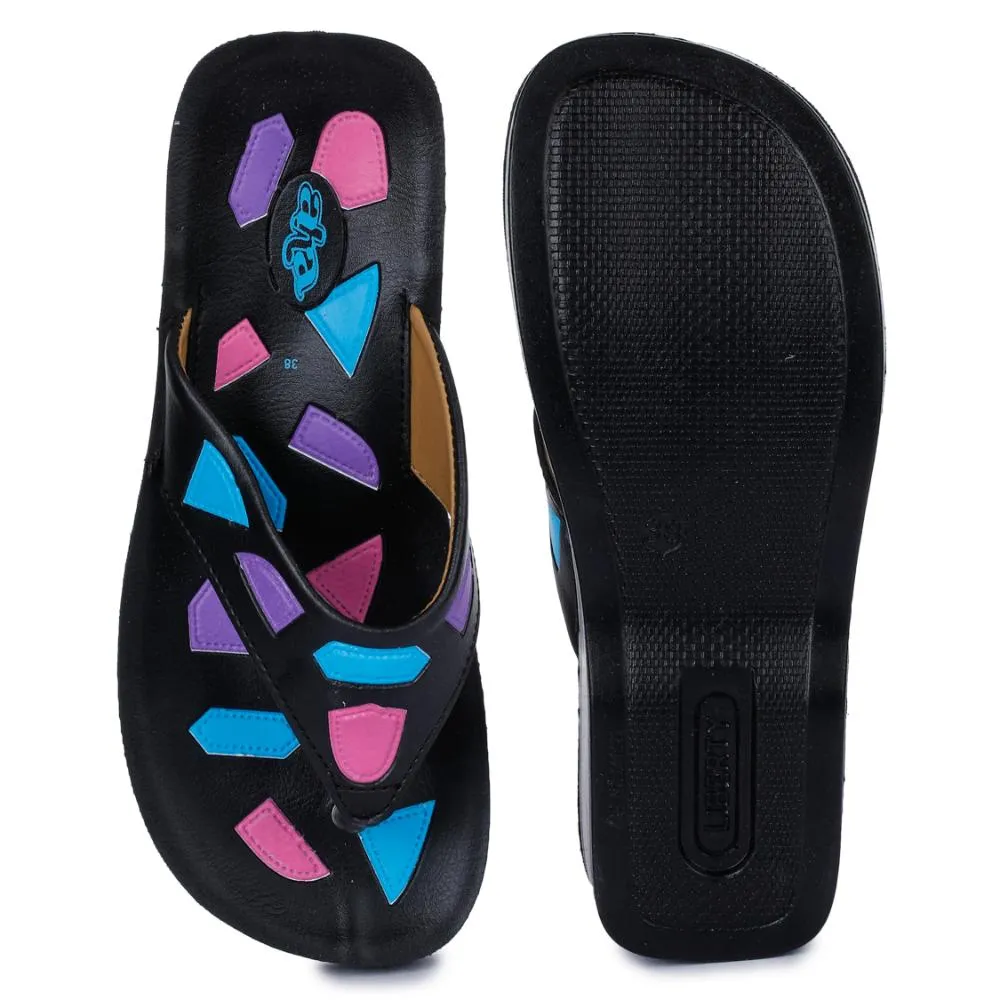 A-HA By Liberty NAPIER Casual Black Slippers For Women