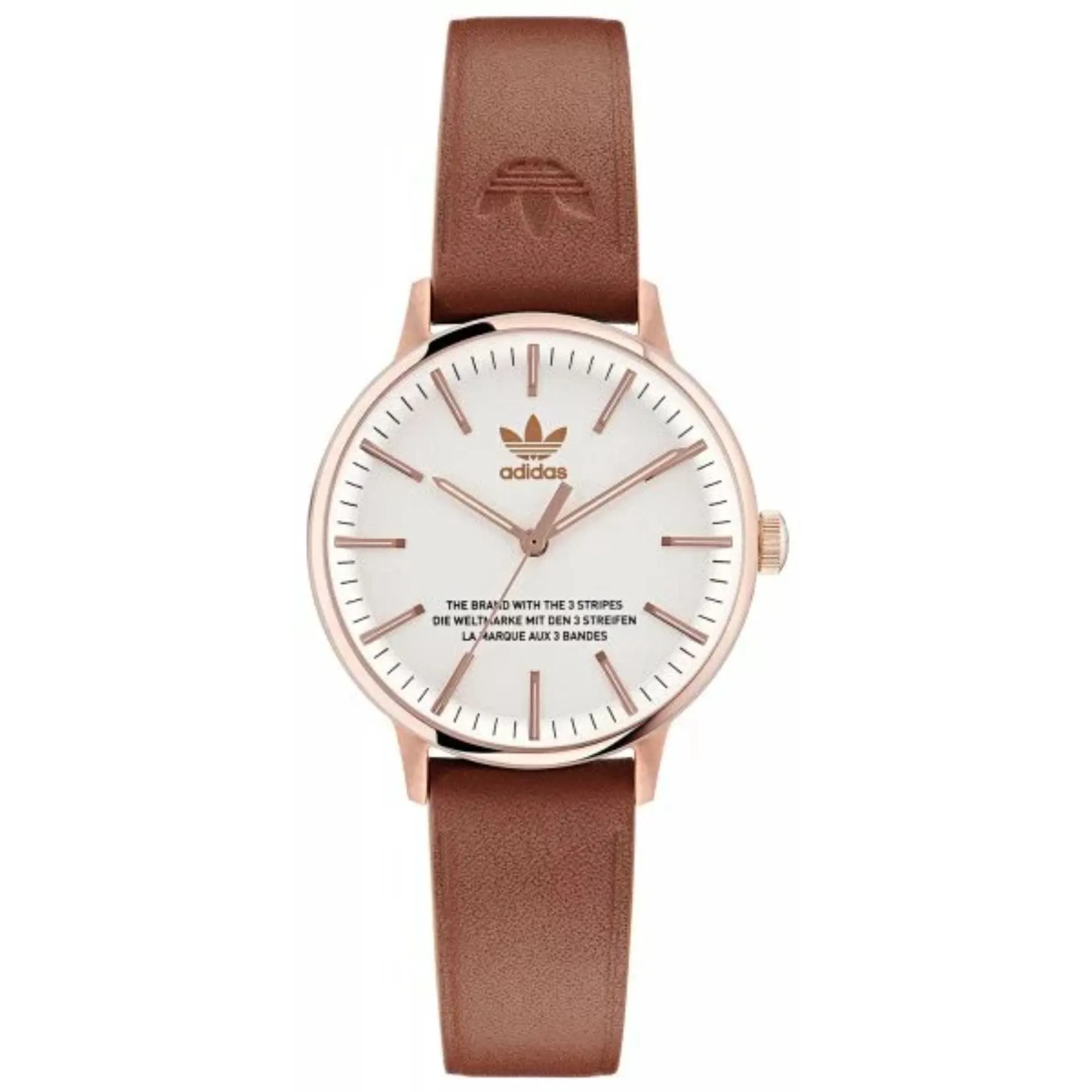 Adidas Original Brown Leather Strap Women Watch AOSY22575