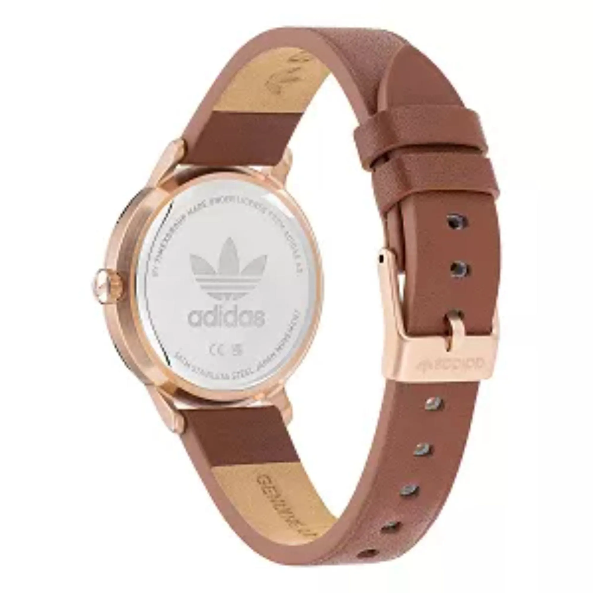 Adidas Original Brown Leather Strap Women Watch AOSY22575