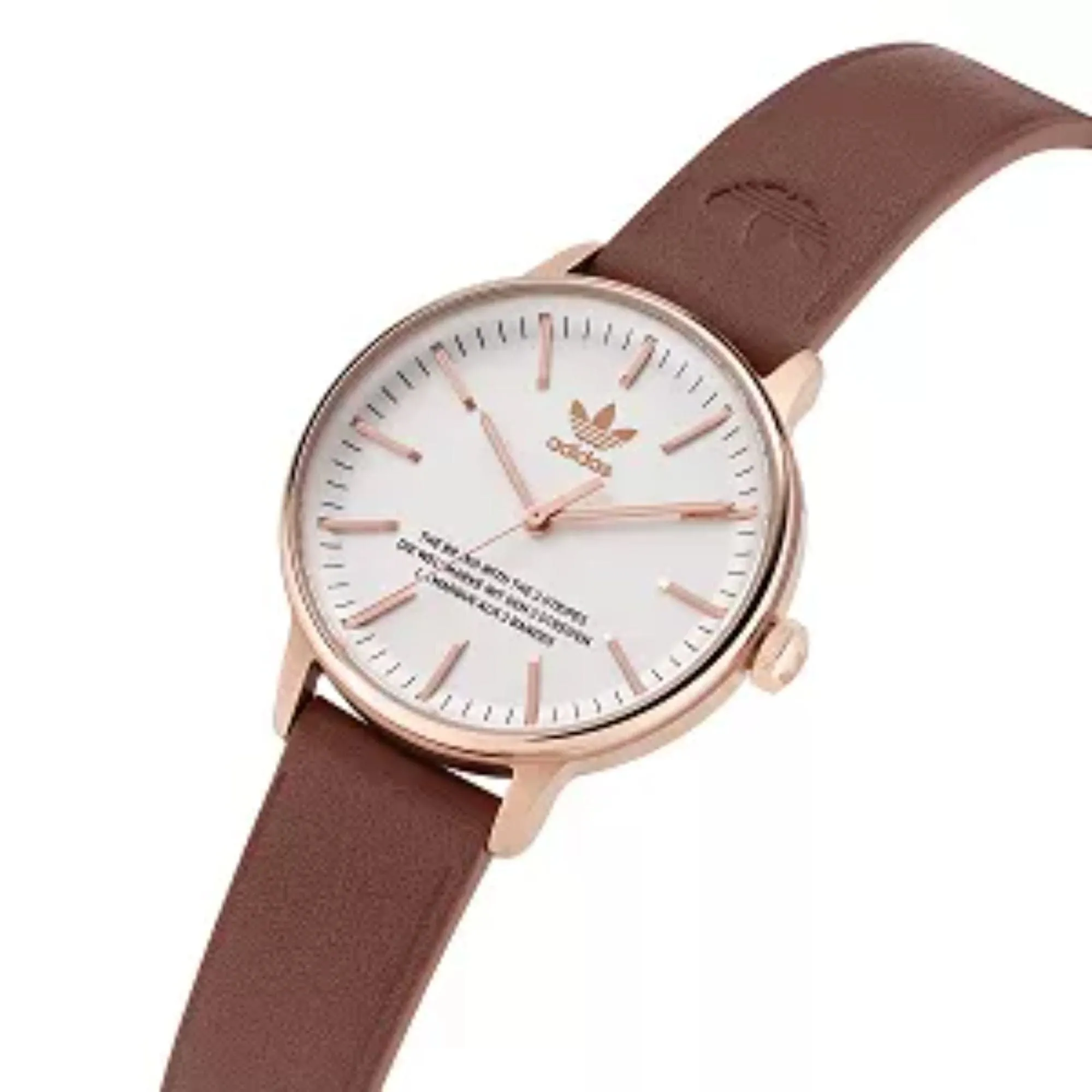 Adidas Original Brown Leather Strap Women Watch AOSY22575