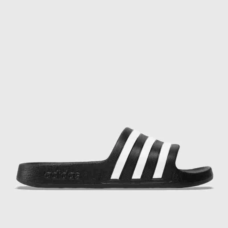 Adidas Unisex Adilette Aqua Slides Black/White _ 167874 _ Black