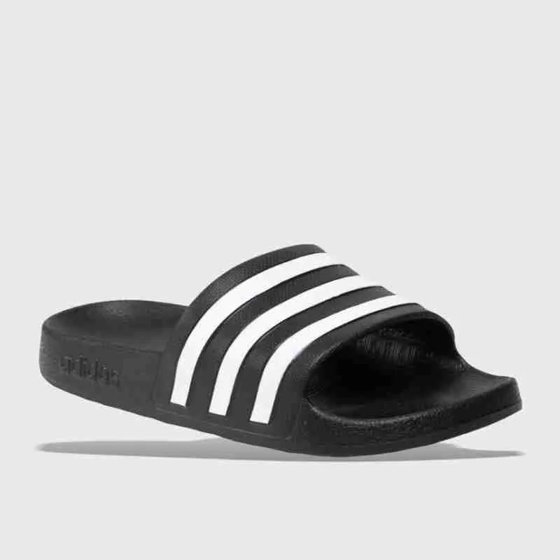 Adidas Unisex Adilette Aqua Slides Black/White _ 167874 _ Black