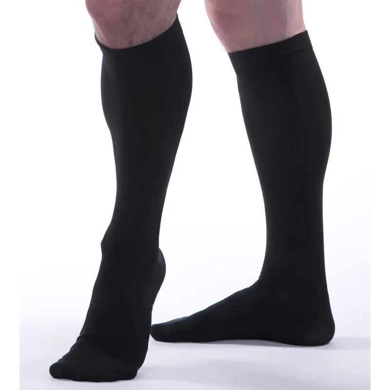 Allegro Essential Men's Ribbed Knee High 8-15 mmHg #122