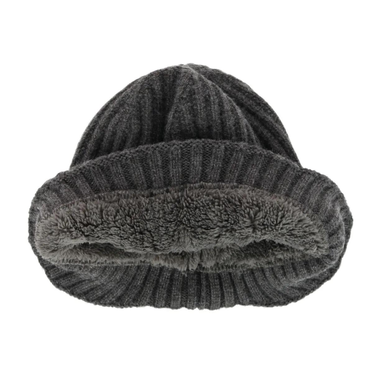 Angela & William Men's Sherpa Lined Cable Knit Winter Beanie with Ear Flap