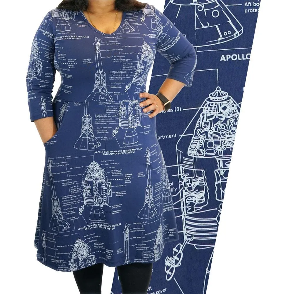 Apollo Blueprint All-Over-Print Rosalind Dress