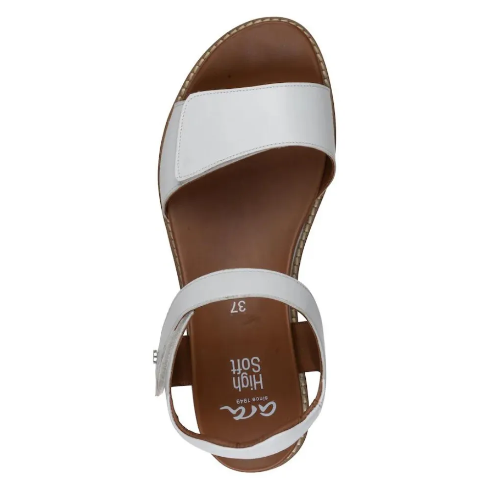 Ara Kaia White Soft Nappa Wedge Sandal (Women's)