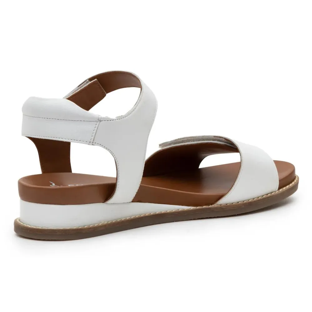 Ara Kaia White Soft Nappa Wedge Sandal (Women's)