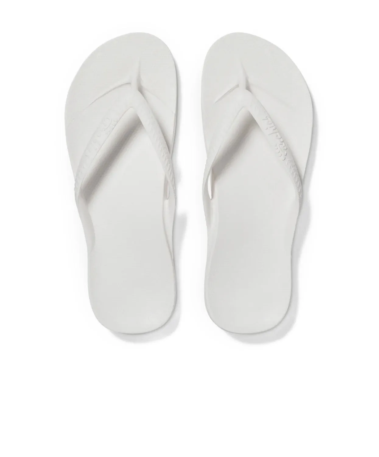 Archies Arch Support White Thongs