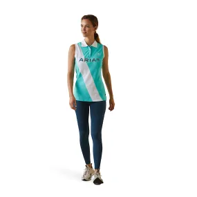 Ariat Womens Taryn Sleeveless Polo Pool Blue