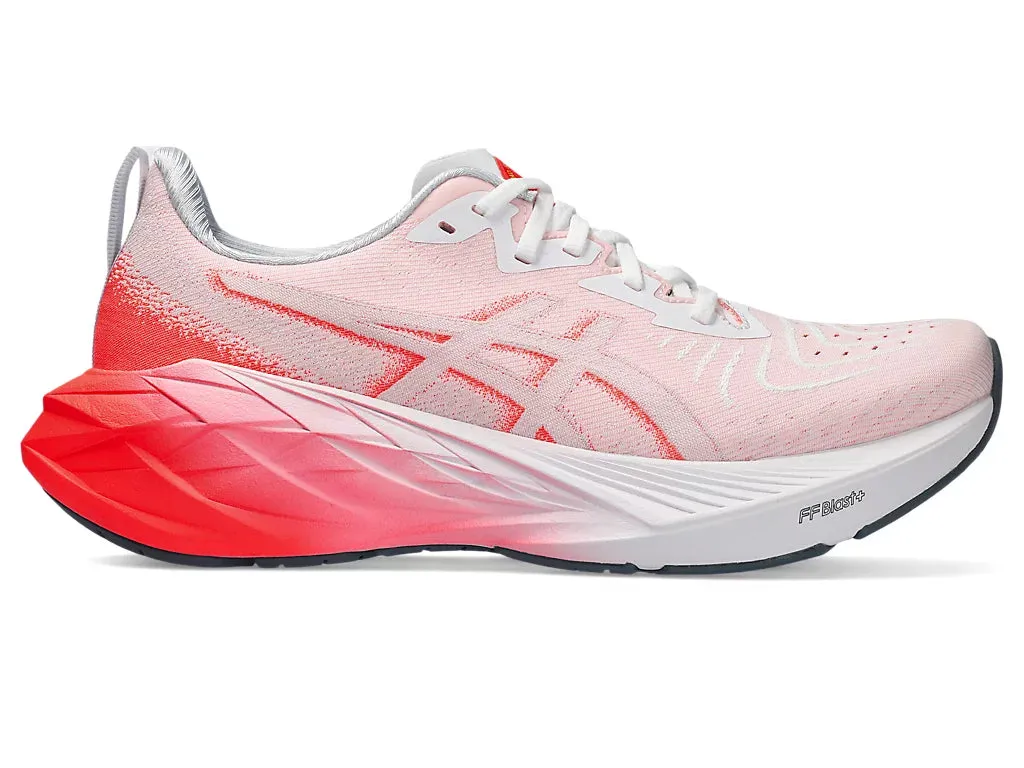 Asics Novablast 4 Women's - White/Sunrise Red