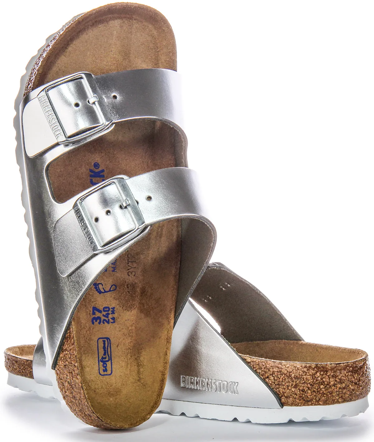 Birkenstock Arizona BS In Silver | Regular Fit