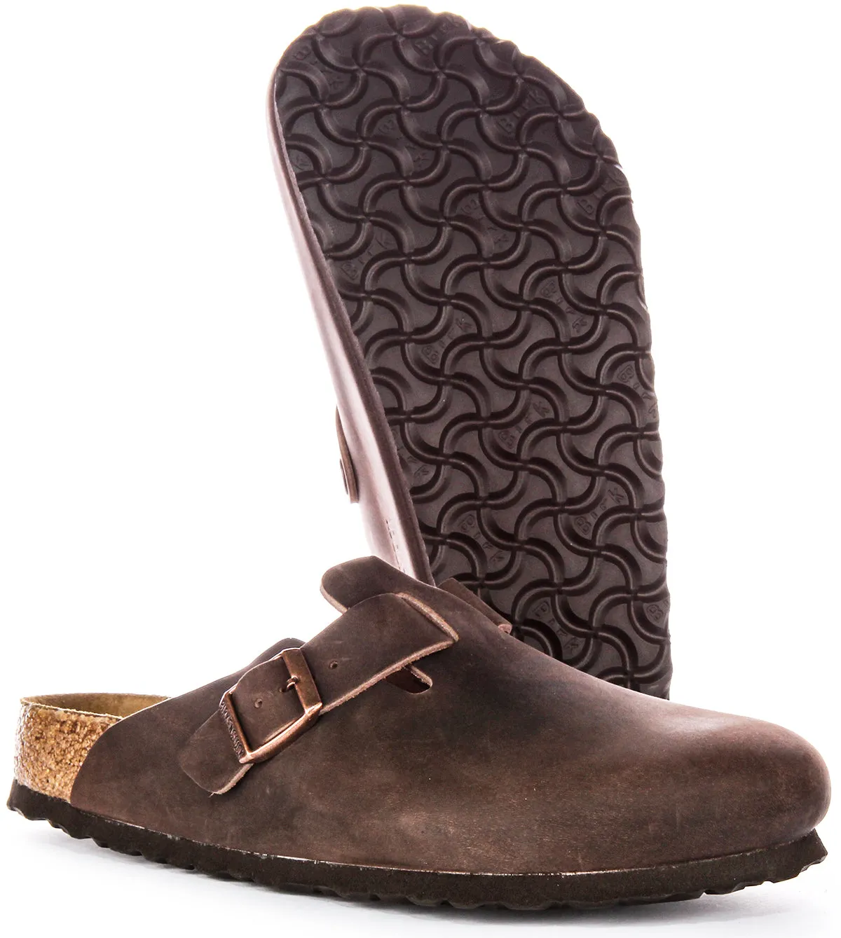 Birkenstock Boston Bs In Brown | Regular Fit