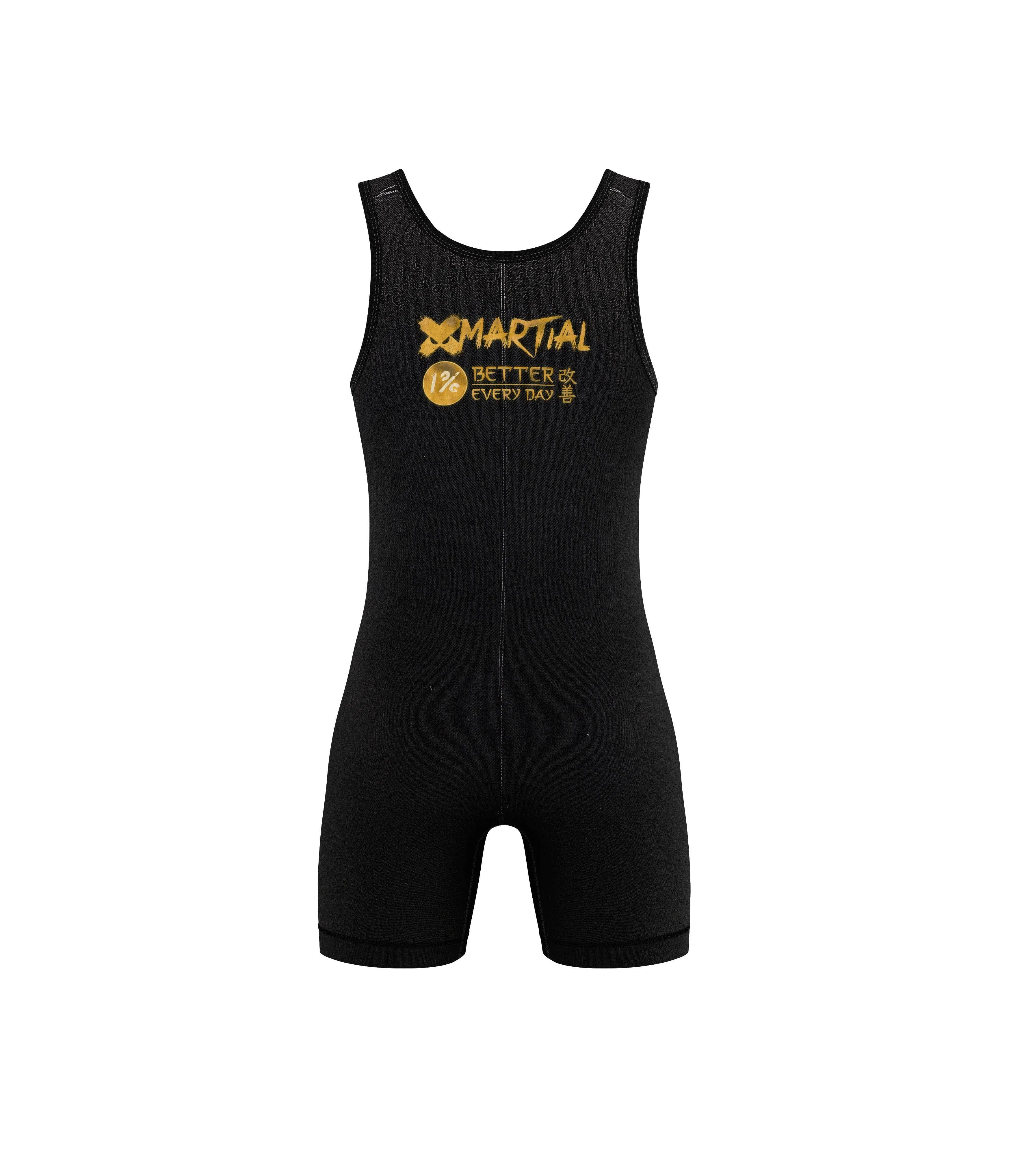 Black Tuxedo Wrestling Singlet