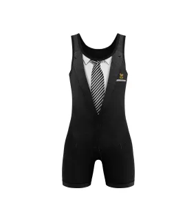 Black Tuxedo Wrestling Singlet