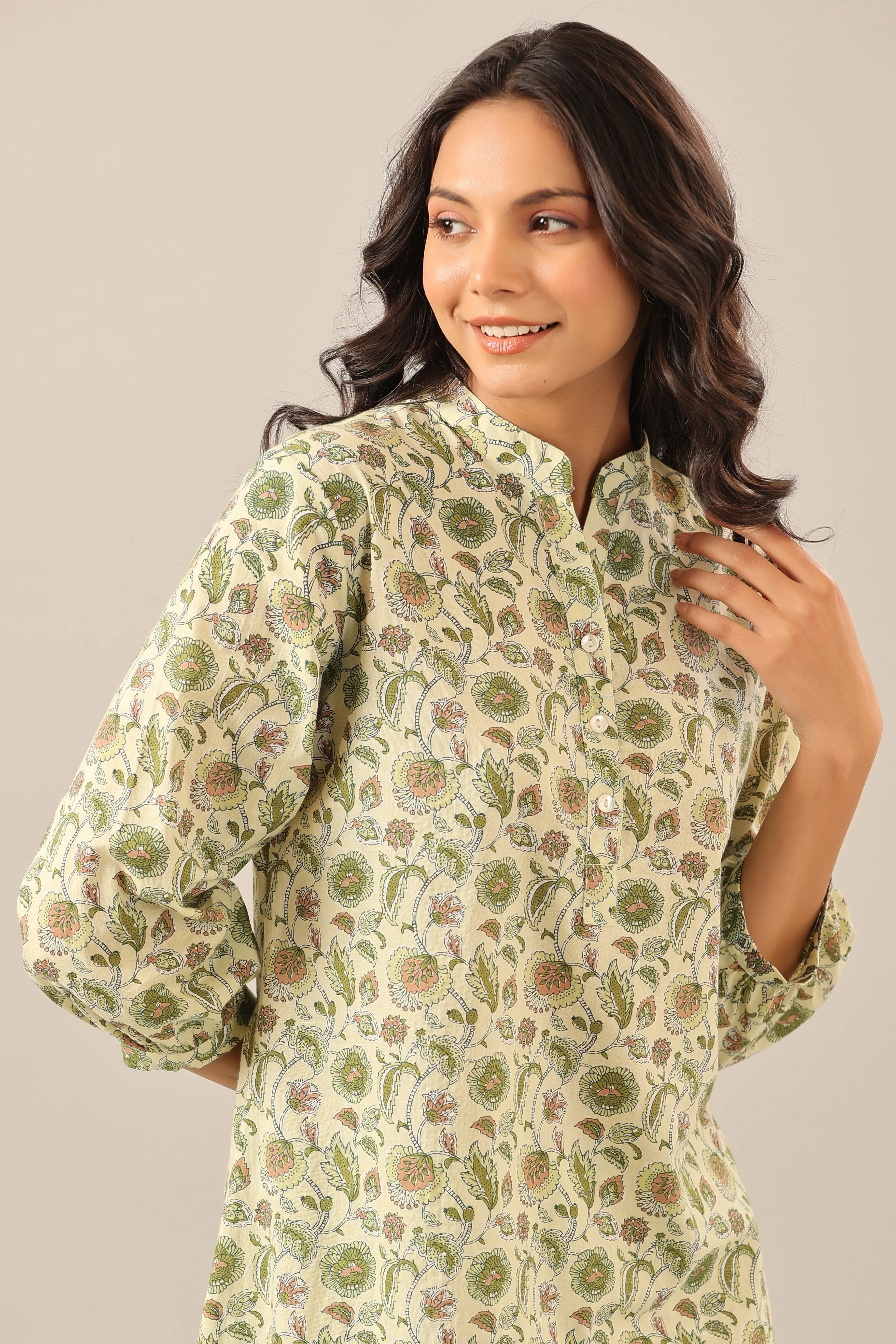 Bloom Garden Green Cotton Co-ord Lounge Set