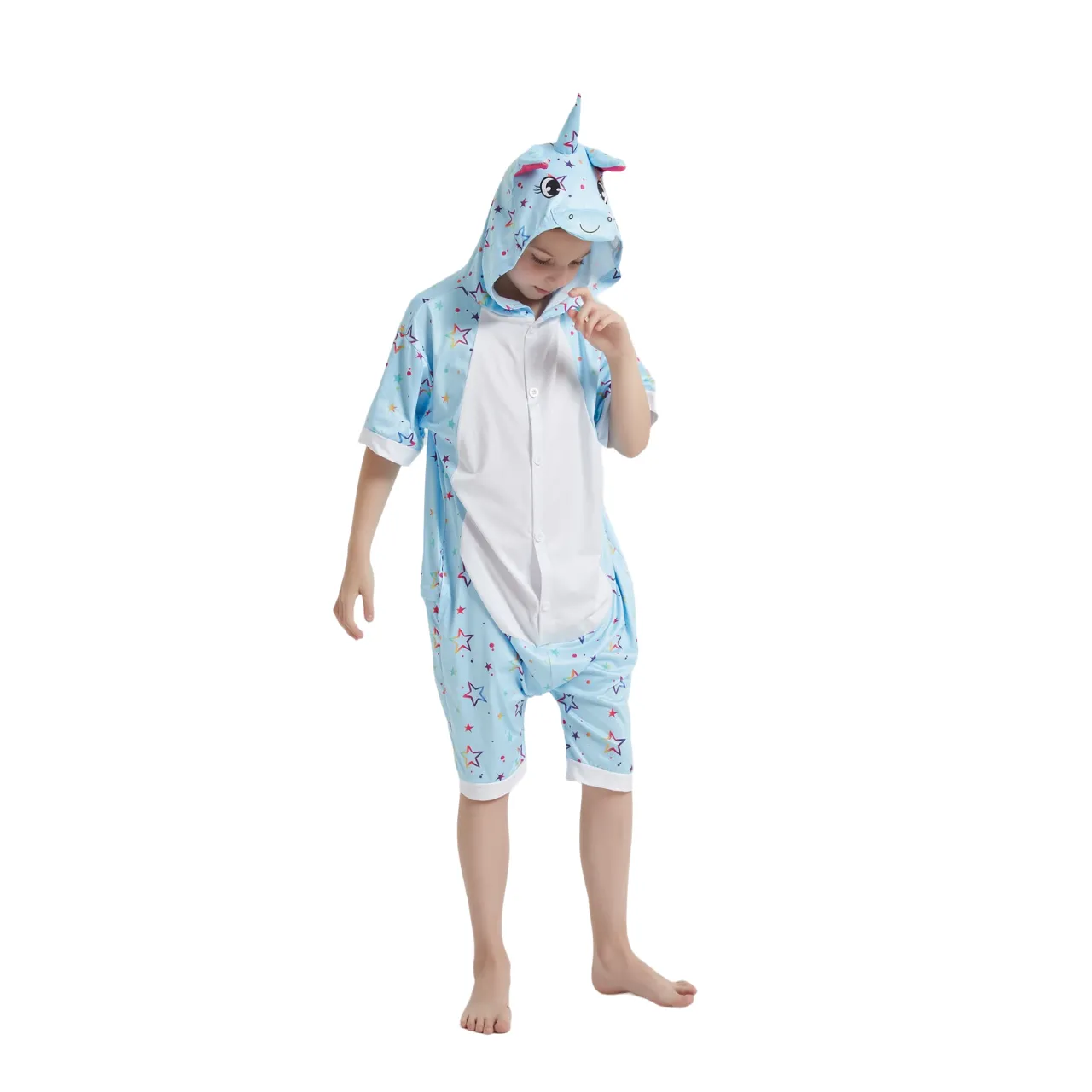 Blue Star Unicorn Kids Summer Onesie