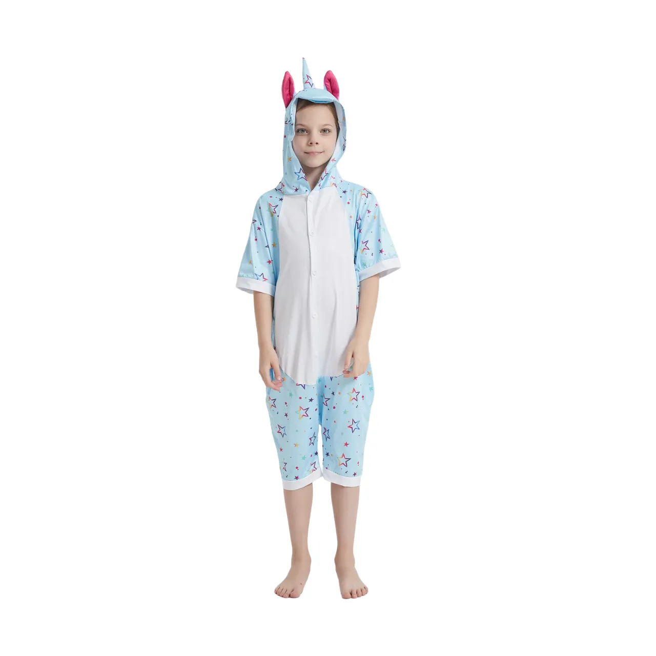 Blue Star Unicorn Kids Summer Onesie