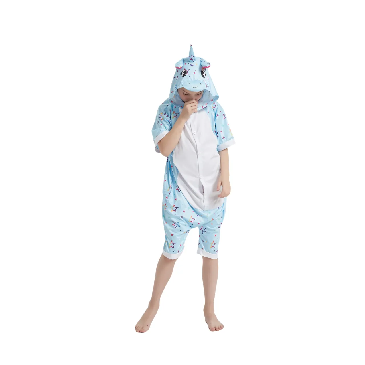 Blue Star Unicorn Kids Summer Onesie