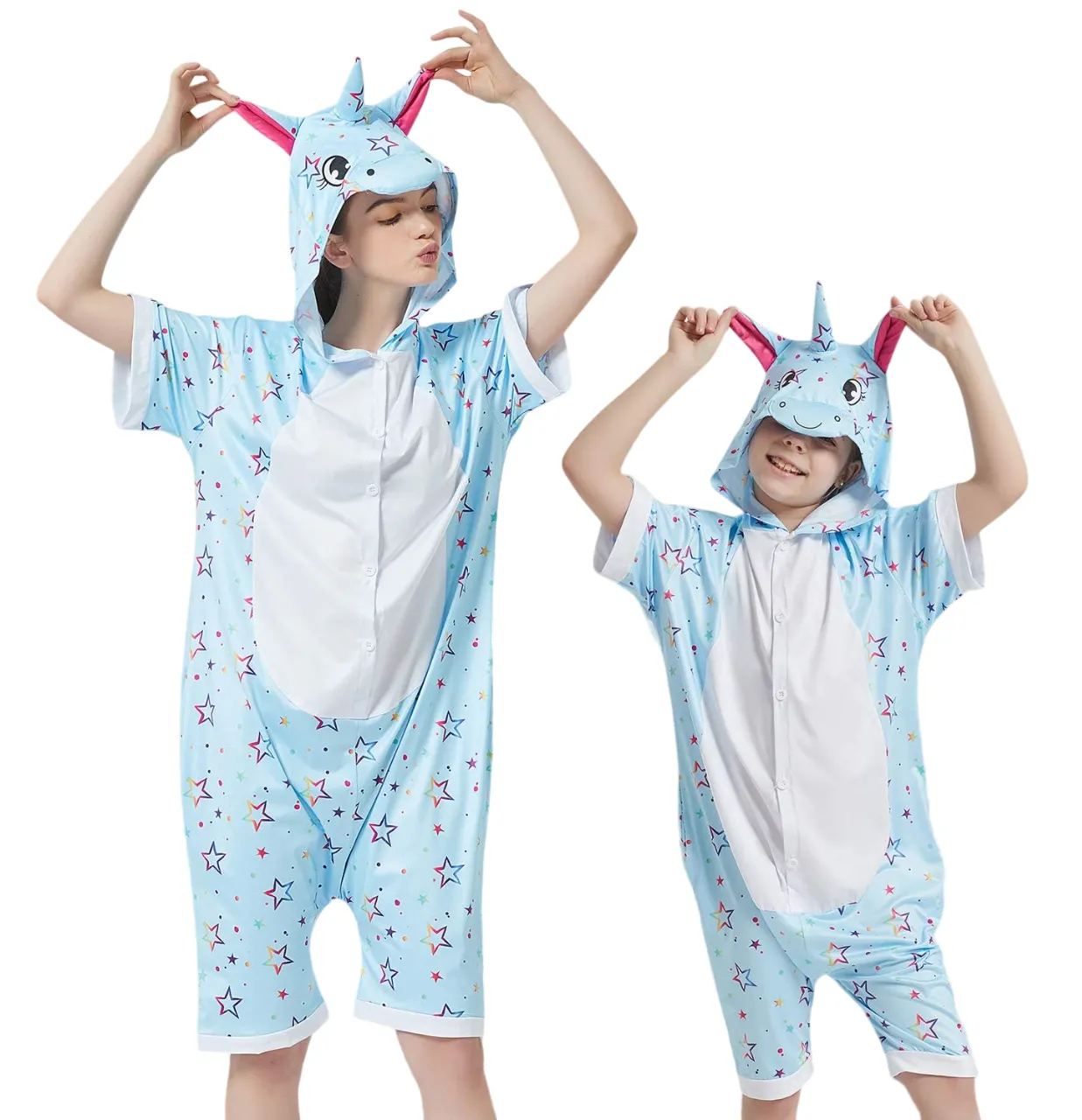 Blue Star Unicorn Kids Summer Onesie