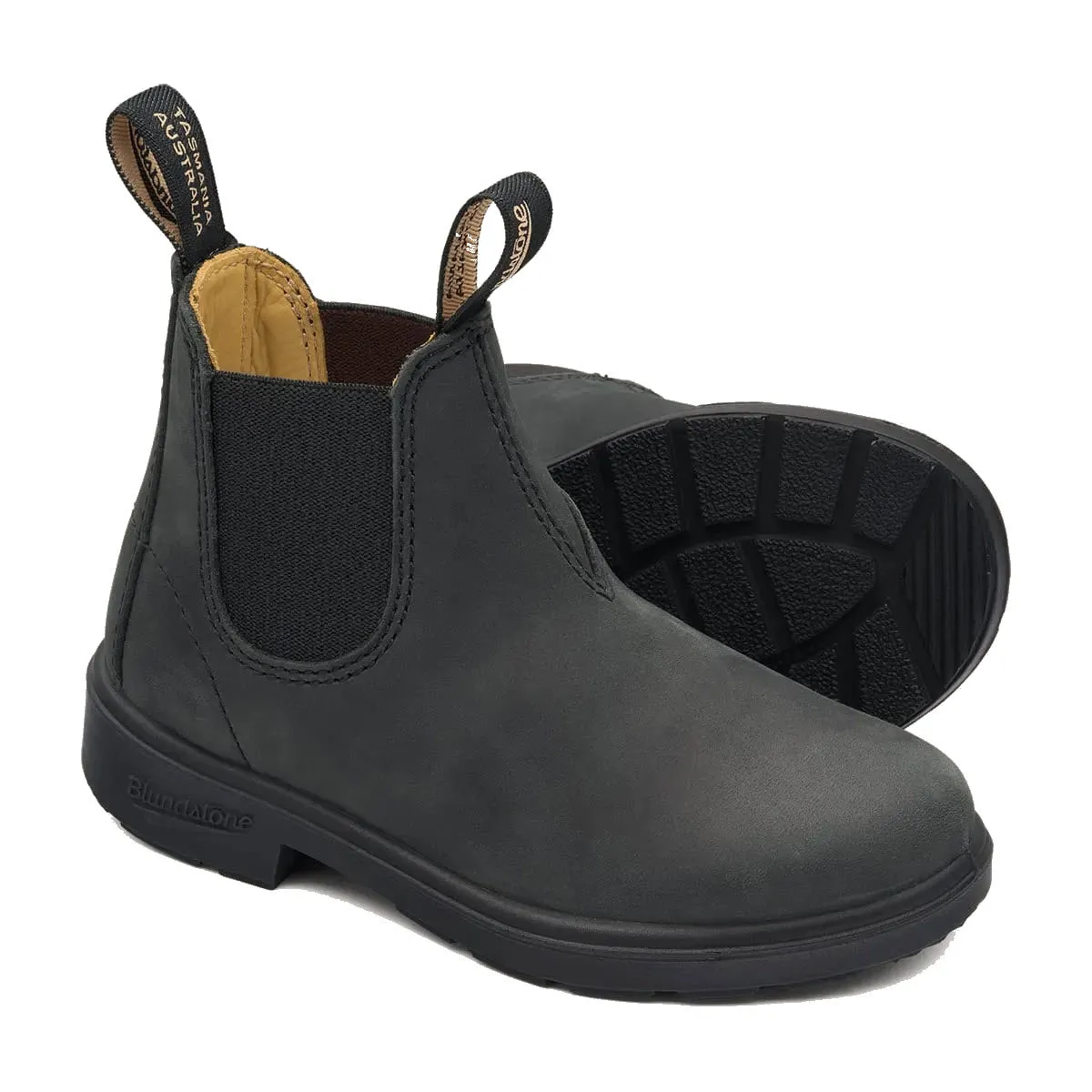 BLUNDSTONE 1325 CHELSEA BOOTS RUSTIC BLACK - KIDS