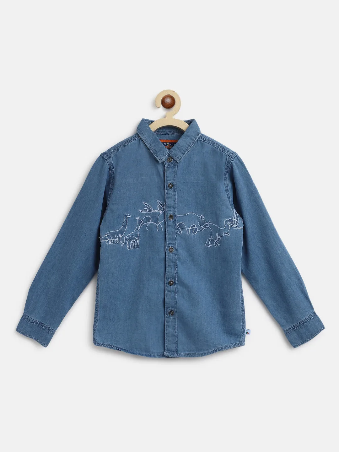 Boys Blue Pure Cotton Casual Shirt