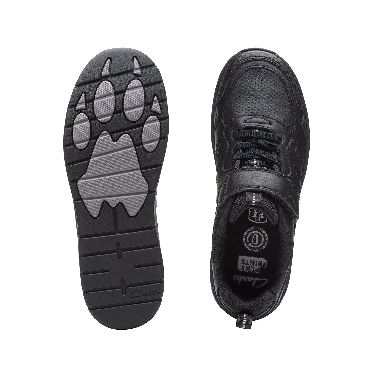 Boys - Clowder Sprint Older Black Leather