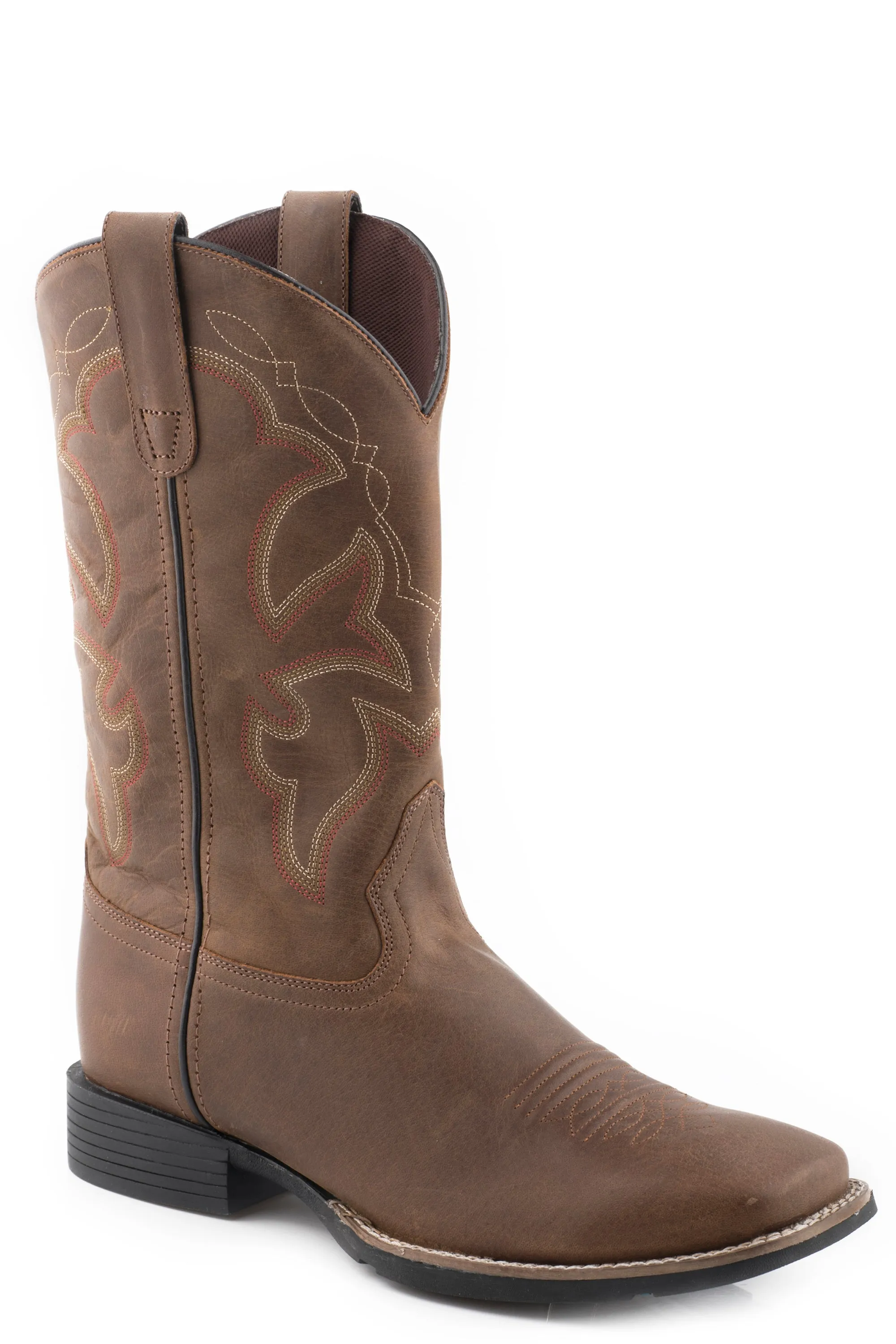 Boys Roper Vintage Tan Western Square Toe Boot