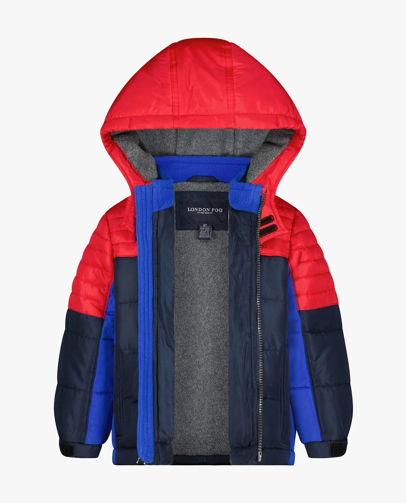 BOYS ZIP-FRONT MID WEIGHT SPORTS PUFFER