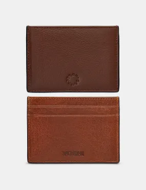 Brown And Tan Leather Academy Card Holder