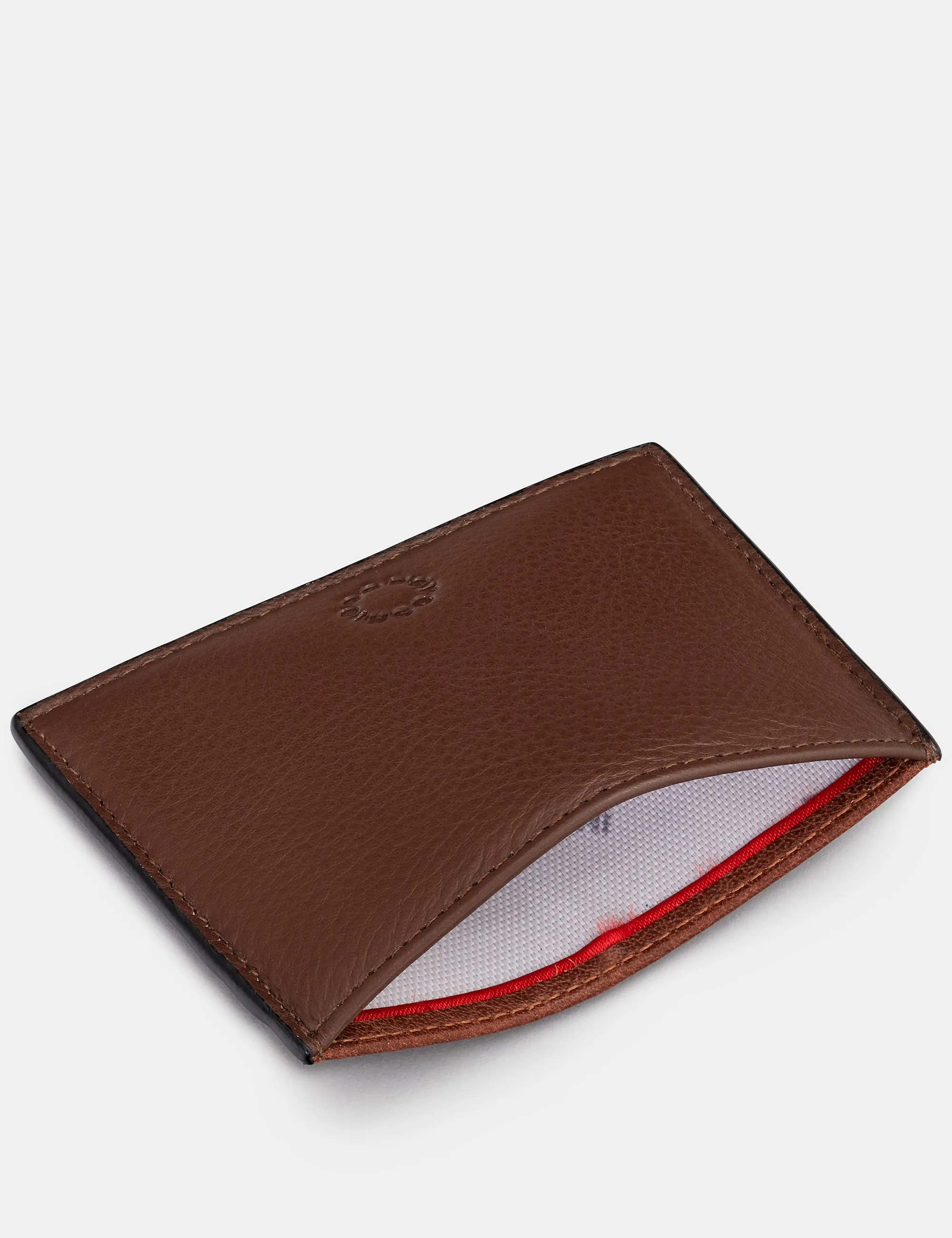 Brown And Tan Leather Academy Card Holder