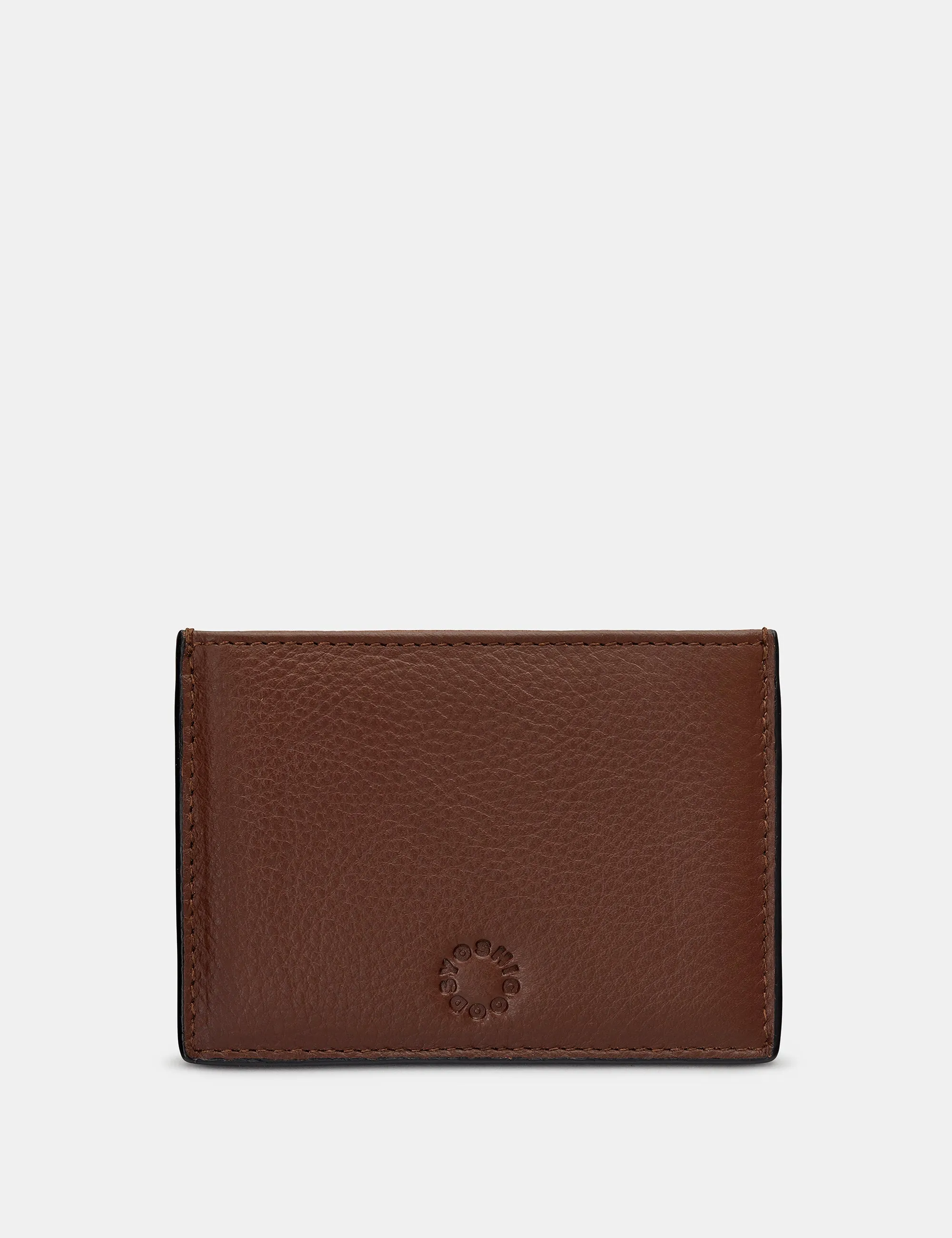 Brown And Tan Leather Academy Card Holder