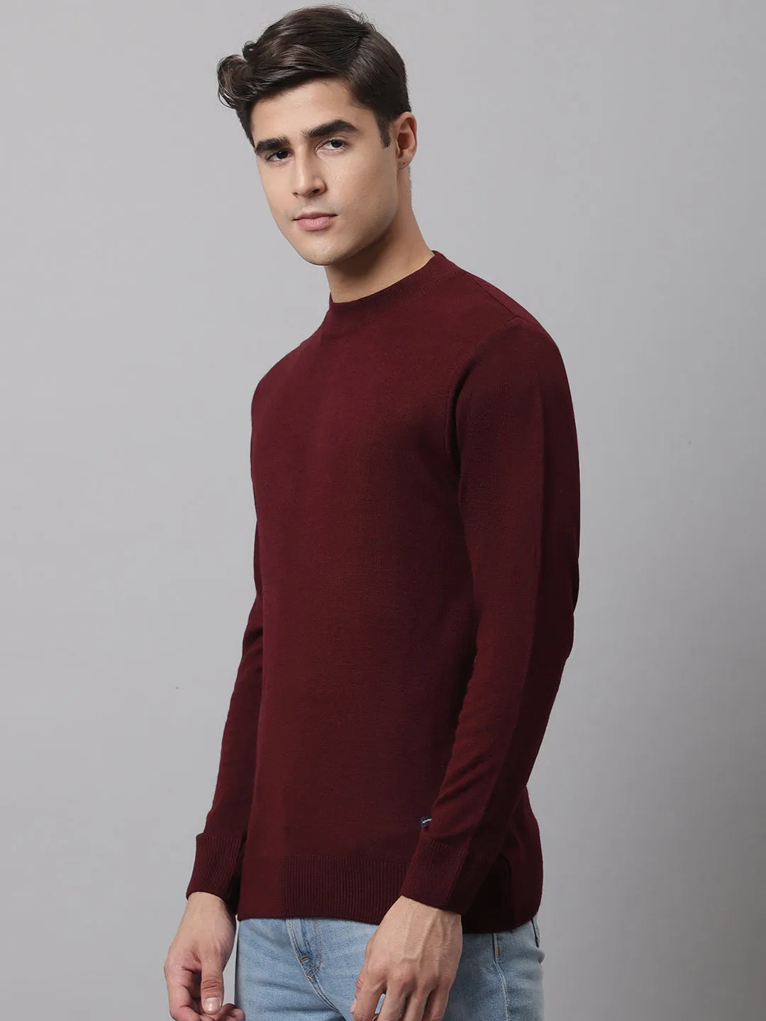 Cantabil  Men Maroon Sweater