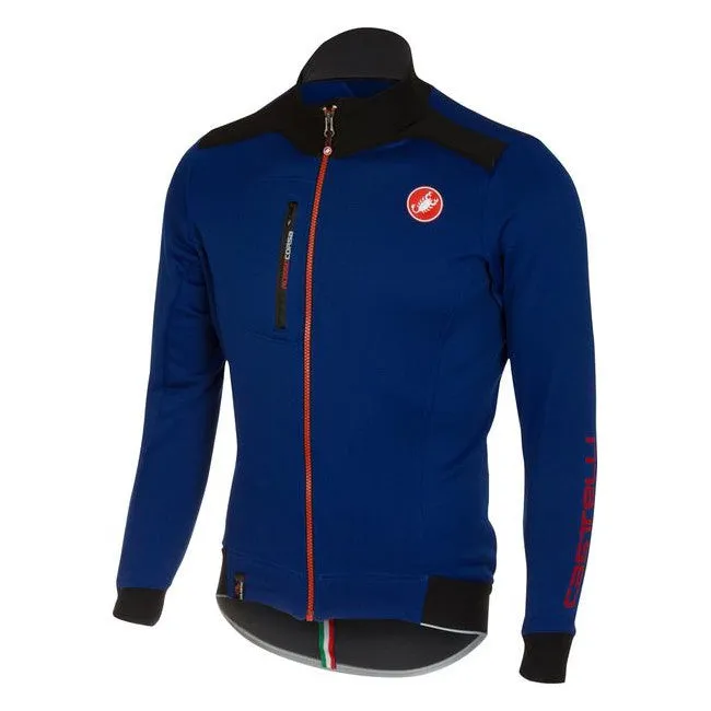 Castelli Mens Potenza Fleece Jersey - Surf Blue