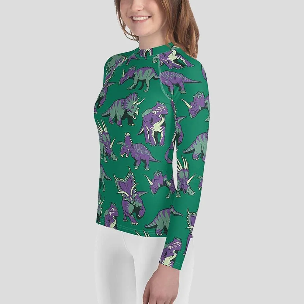 Ceratopsids Youth Rash Guard (POD)