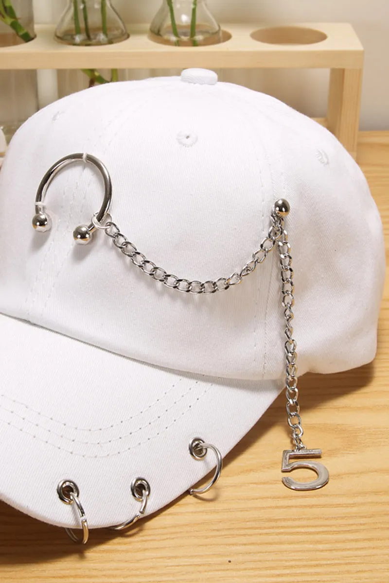 CHAIN DECOR BASEBALL CAP