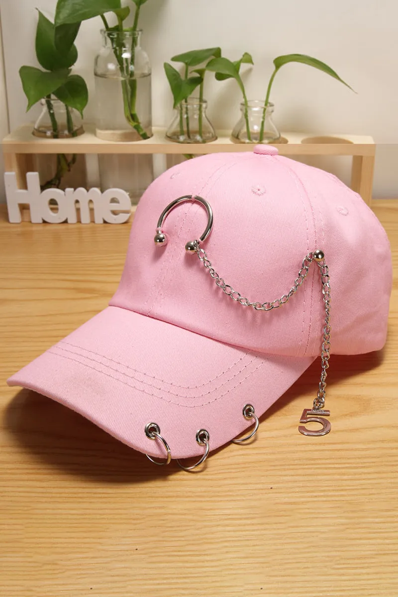 CHAIN DECOR BASEBALL CAP