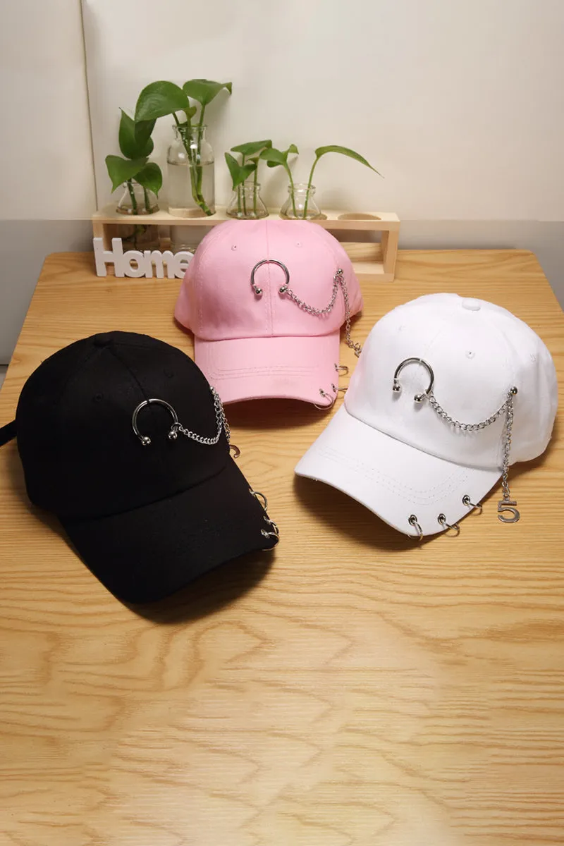 CHAIN DECOR BASEBALL CAP