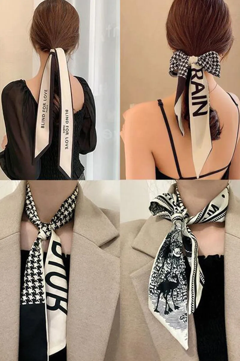 CHECKERED FASHION SILK SCARVES