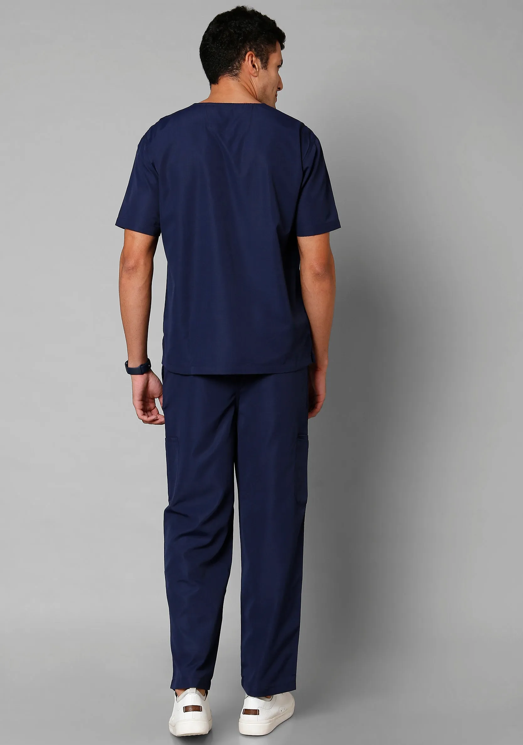 Classic Men's 10 Pocket (Navy Blue) Scrub