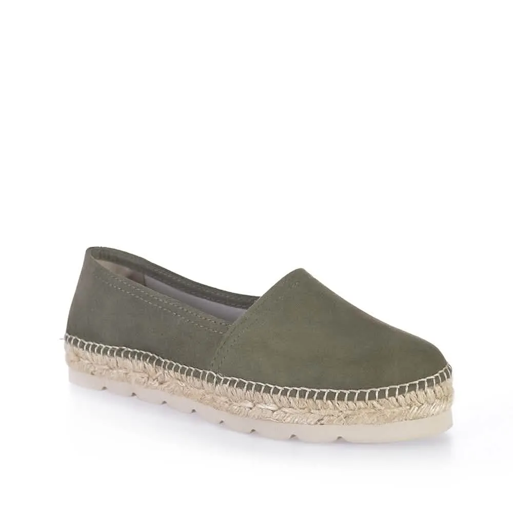 Closed Toe Suede Leather Espadrilles for Women - Alma-A