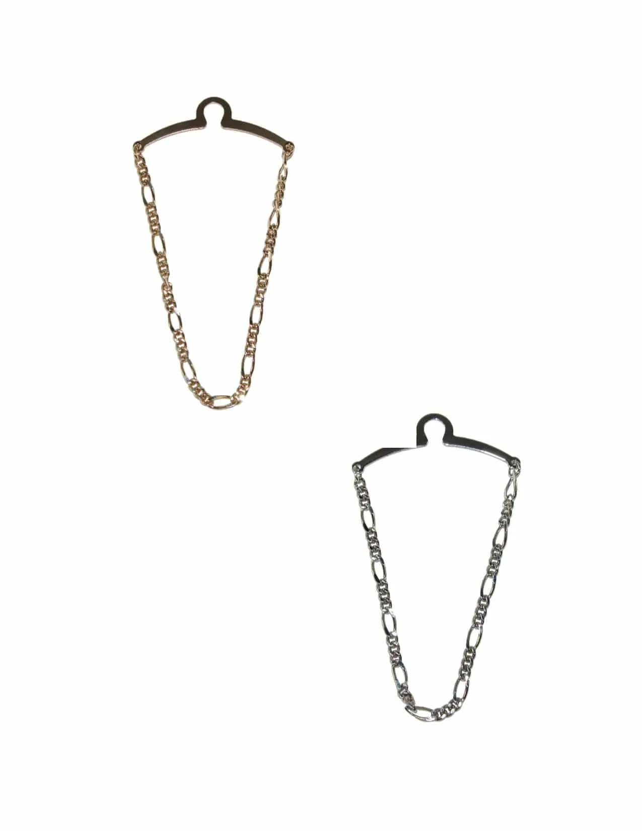 Competition Inc. Men's Figaro Style Link Tie Chains (Pack of 2)