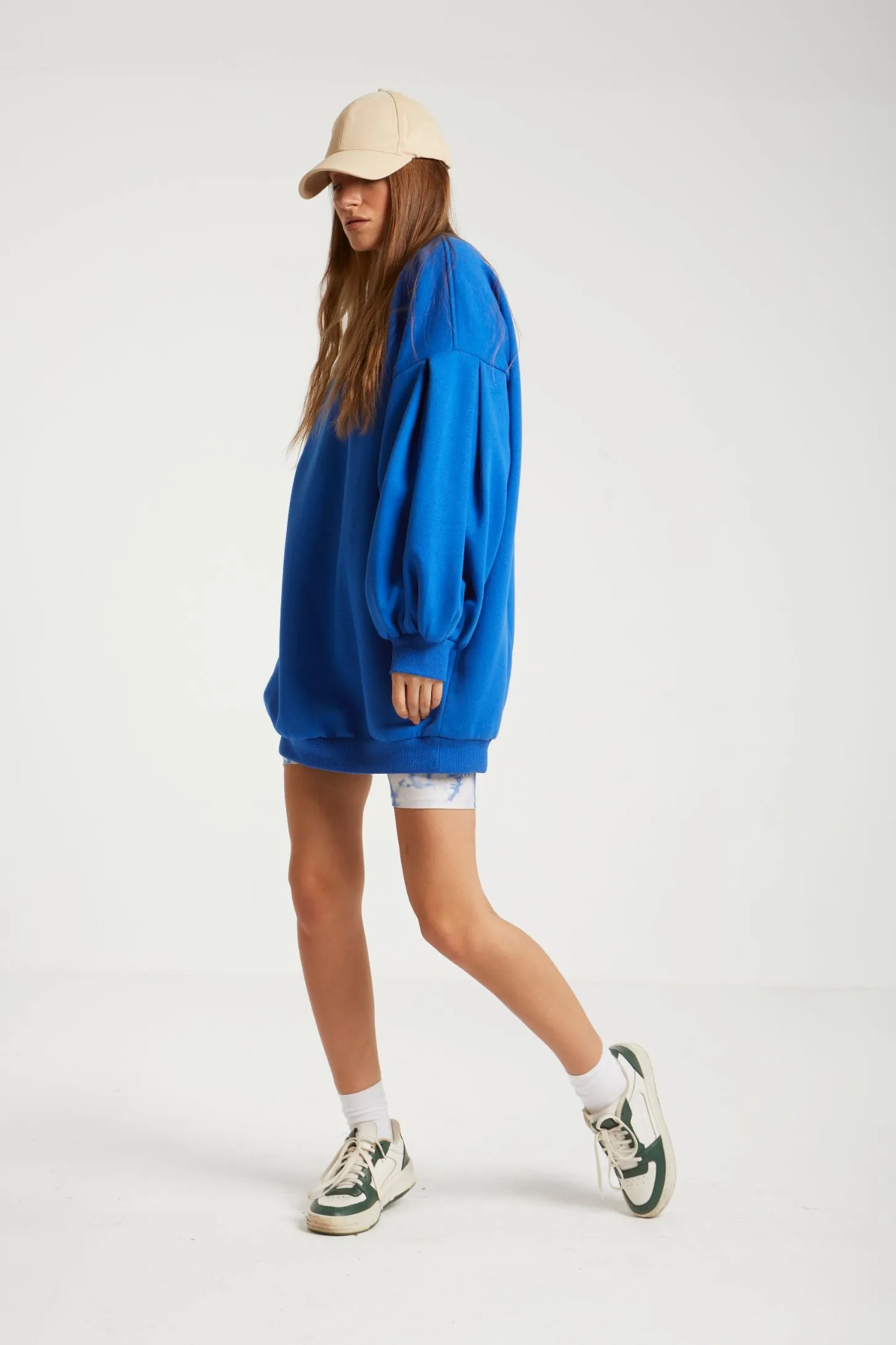 COSY COMFORT SWEATSHIRT DRESS - BLUE