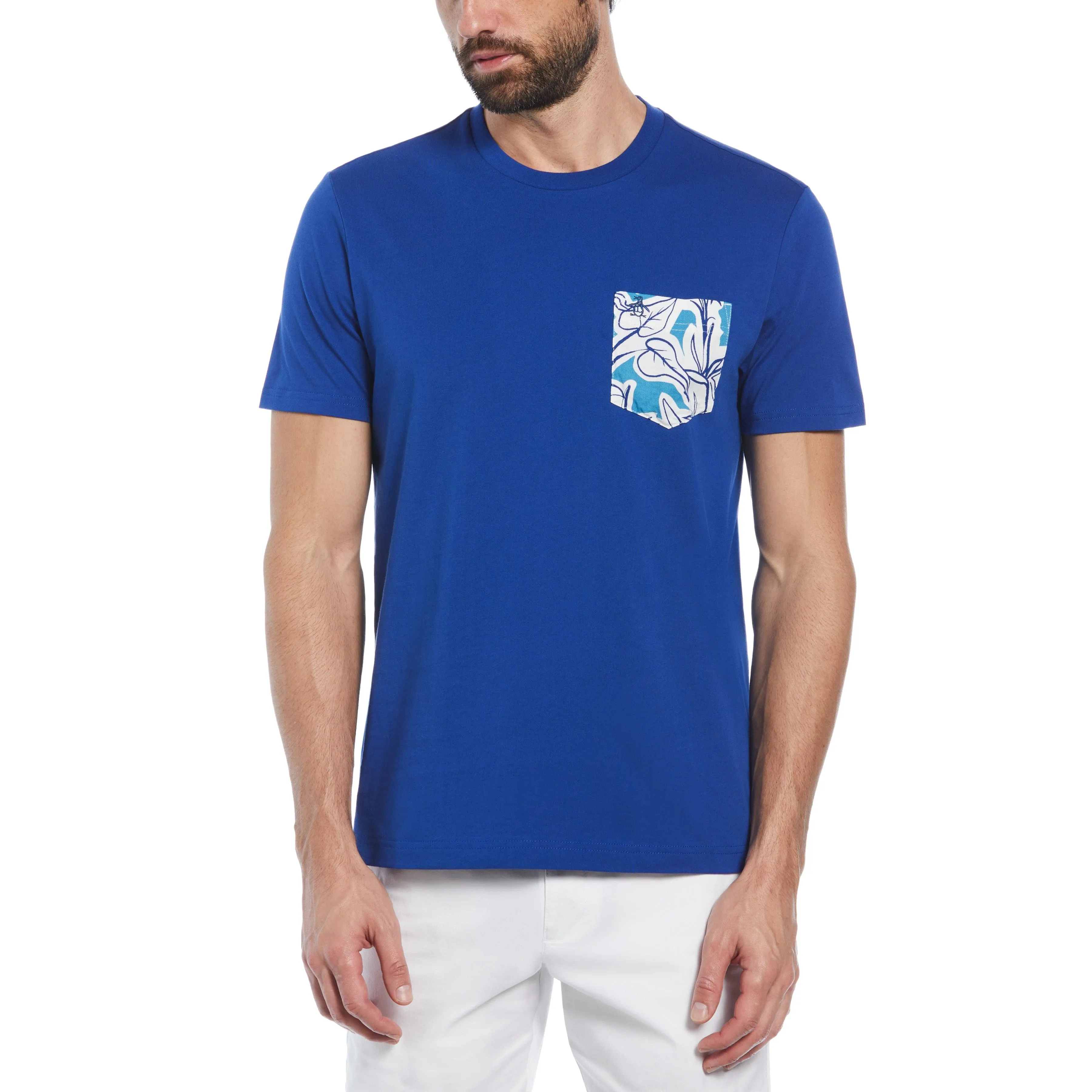 Cotton Jersey Linear Palm Pocket Tee