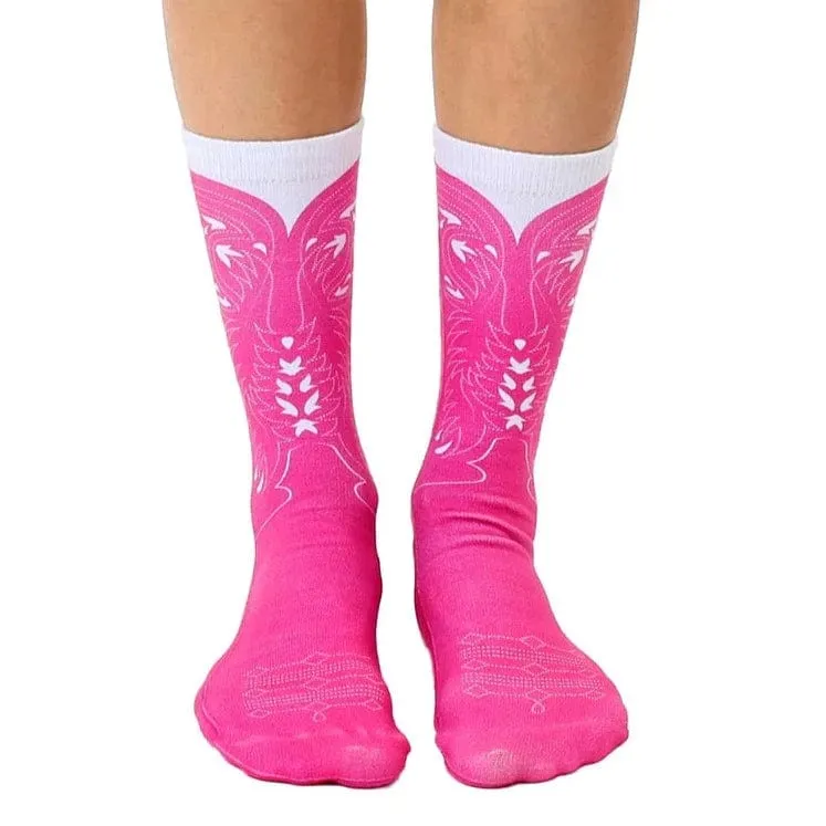 Cowgirl Boot Crew Socks